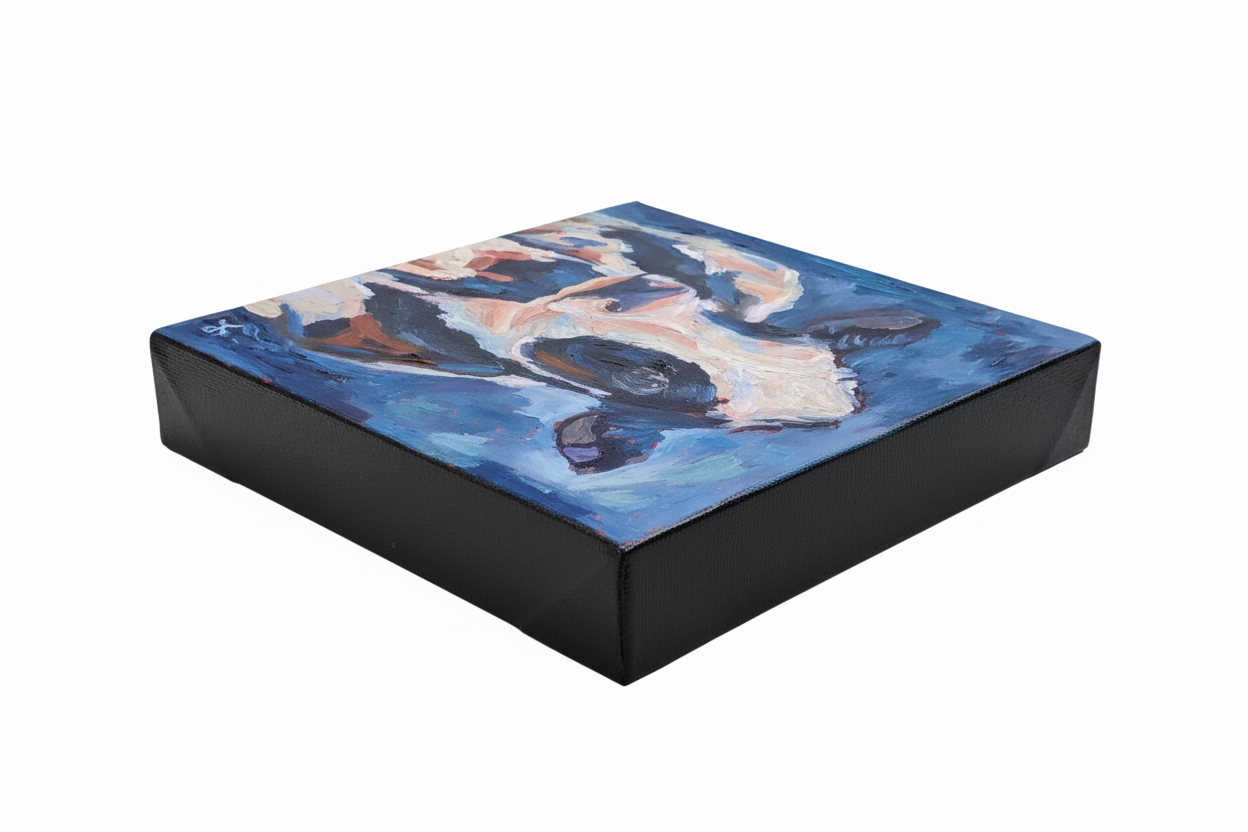 Blauw schilderij zonder achtergrond
