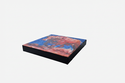Rood-blauw schilderij zonder achtergrond
